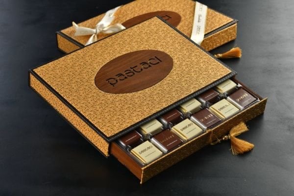 AHŞAP ÇEKMECE KAGITLI MADLEN(GOLD)