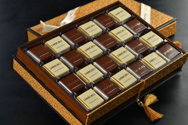 AHŞAP ÇEKMECE KAGITLI MADLEN(GOLD)